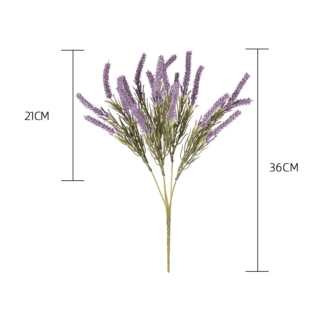 Artificial Lavender Autumn Flower White Foam Bridal Bouquet Plastic Fake Plant Grass For Christmas Home Wedding Table Decor