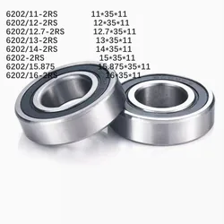 2Pcs Non-standard bearing 6202/11 12 12.7 13 14 15.875 16 Inner hole *35*11 mm