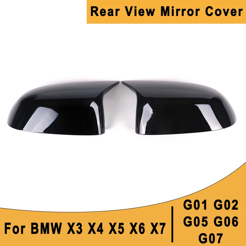 Крышка зеркала заднего вида автомобиля, аксессуары для модификации ABS (ярко-черный) для BMW X3 G01 X4 G02 X5 G05 X6 G06 X7 G07 Крышка зеркала заднего вида автомобиля, аксессуары для модификации ABS (ярко-черный) для BMW X3 G01 X4 G02 X5 G05 X6 G06 X7 G07