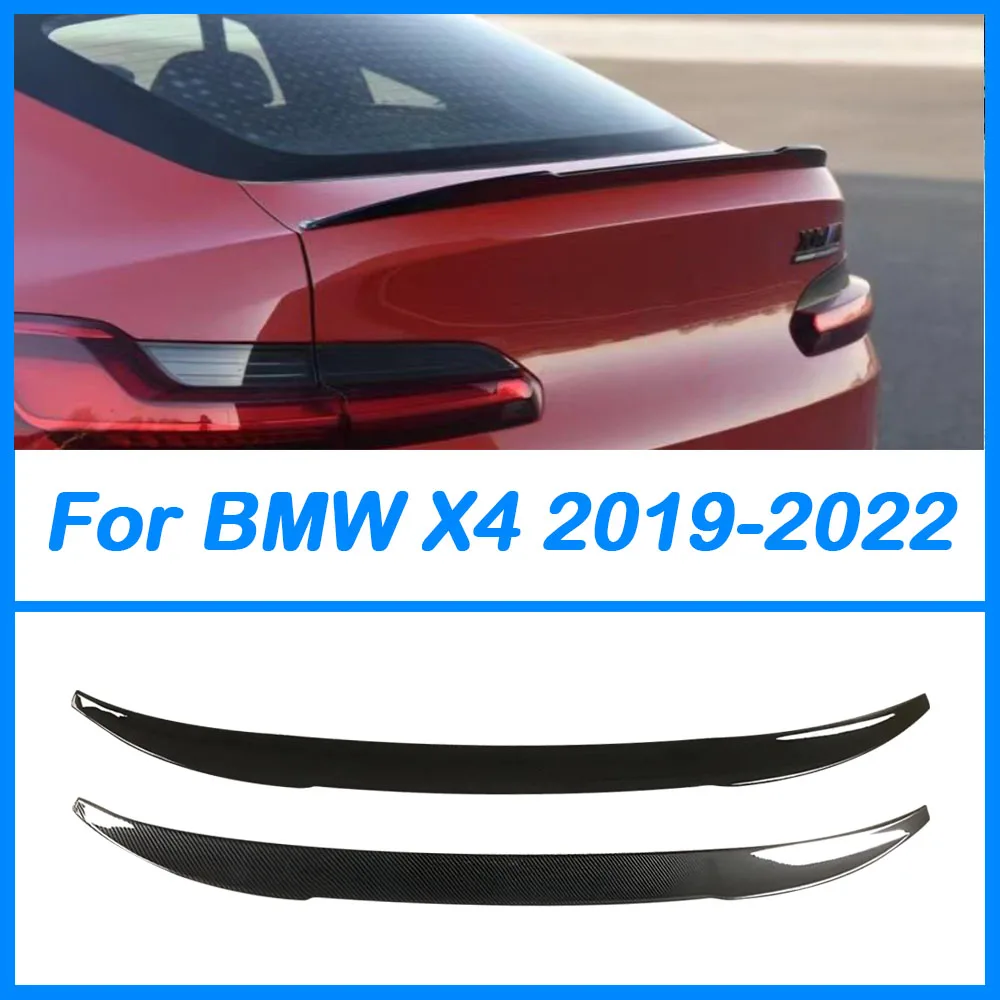 For BMW X4 G02 M Performance Style 2019 2020 2021 2022 Car Rear Trunk Spoiler Wing ABS Black Tail Splitter Lip Body Kits Tuning