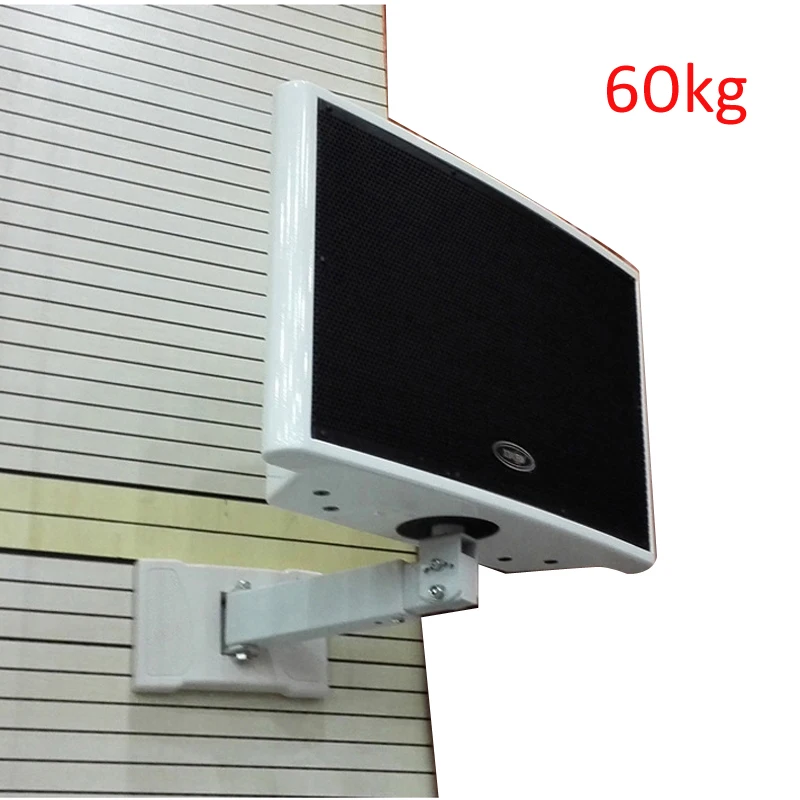 SW-H10 60KG Strong Speaker Wall Hanger mount with arm extendable adjust tilt steel white black