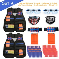 NEW Kids Tactical Vest Suit Kit Set for Nerf N-Strike Elite Series Outdoor Game Kids Tactical Vest Holder Kit Accessories Toys