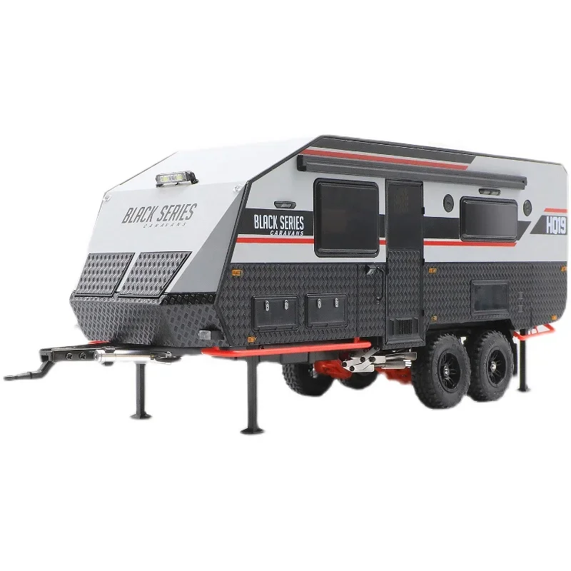 Remorque de camping-car blanc INJORA avec attelage pour 1/18 TRX4M - AX-TC09WH