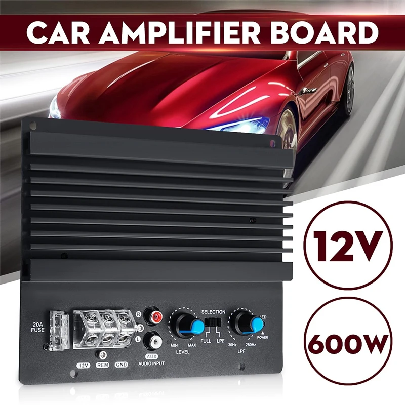 

12V Mono Car Audio Amplifier 600W Powerful Amplifier Subwoofer Amp Board Powerful Bass Subwoofer Board For Car Player