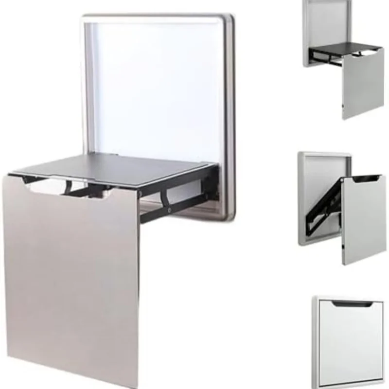 Wall-Mounted Invisible Shoe-Changing Stool,Folding Shower Seat Wall Mounted,Foldable Wall-Mounted Chair