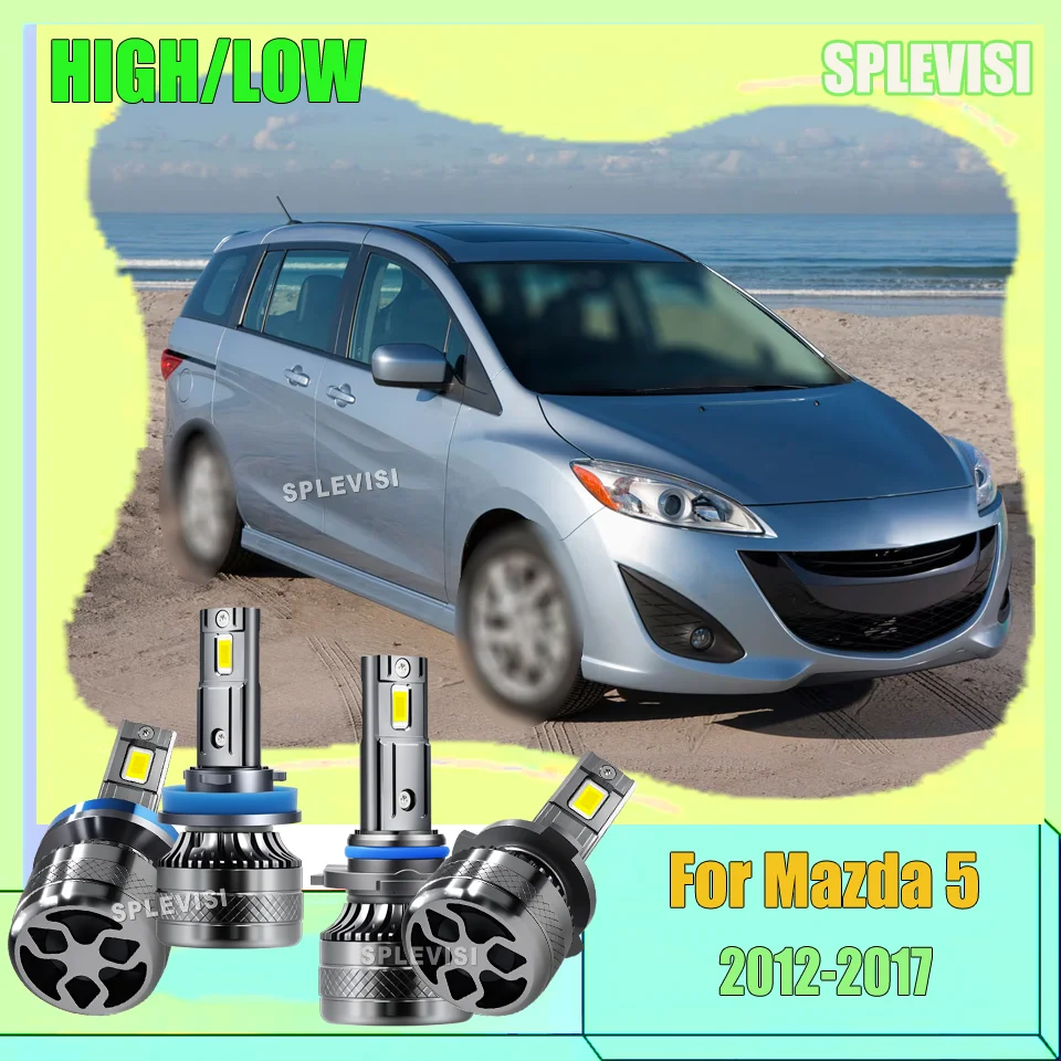 

Eco-Friendly LED Headlight Bulbs High-Luminosity Turbo Lamps 200W 6000K Car Lights CSP For Mazda 5 2012-2017 2013 2014 2015 2016