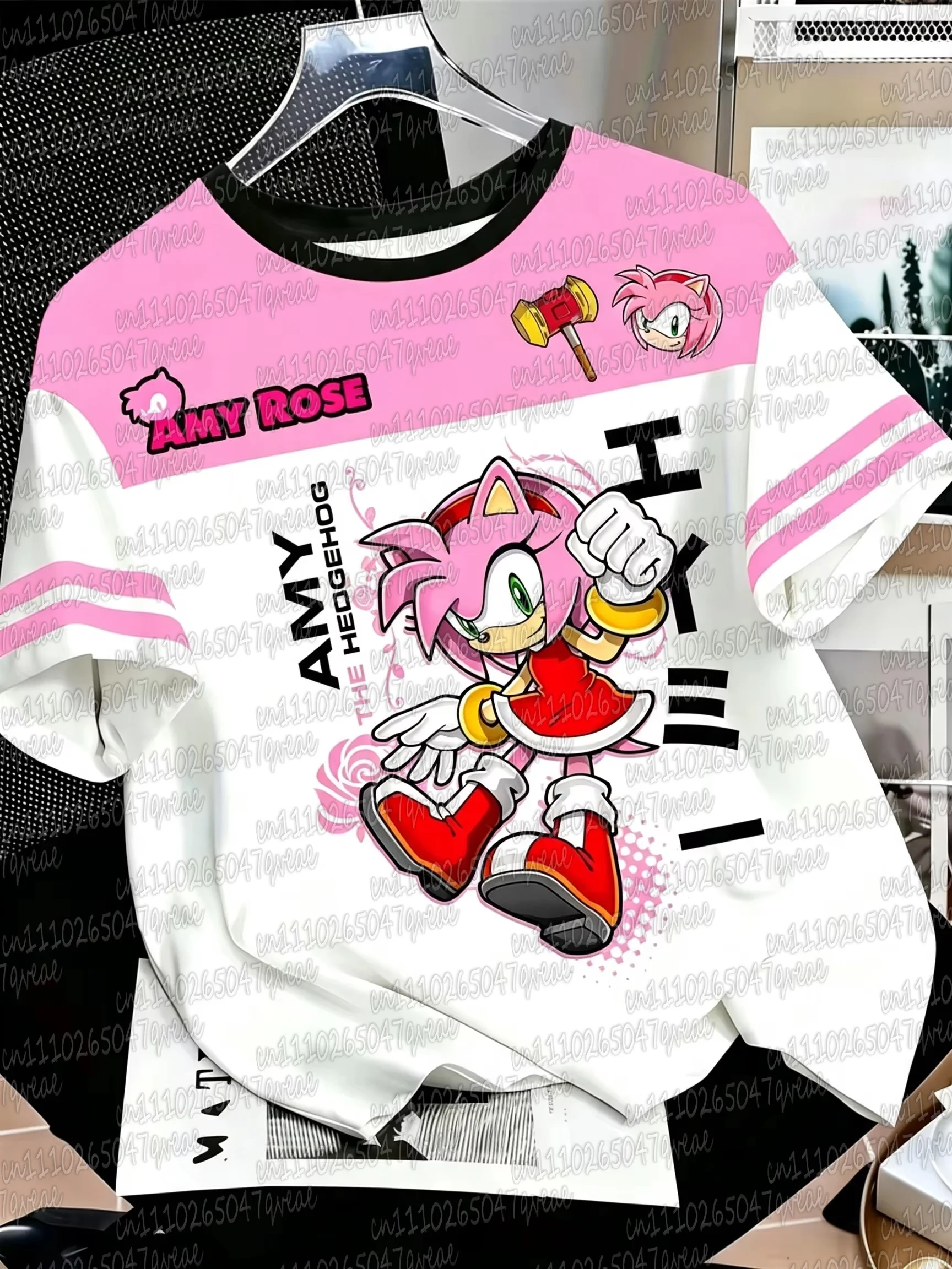 2026 Blue The Hedgehog Sonic Tails 3d Graphic Printed Jersey Anime Game Fan Tee Fashion Street Wear Y2k Top Family Matching
