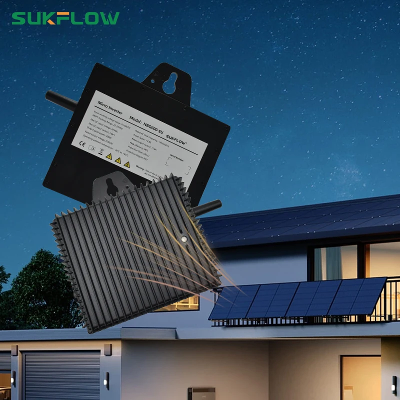 MPPT Solar PV Grid Tie 400W 500W 600W Micro Inverter GMI series Input 16V-60V DC Output 110V-240V Grid Tie System for Home IP67