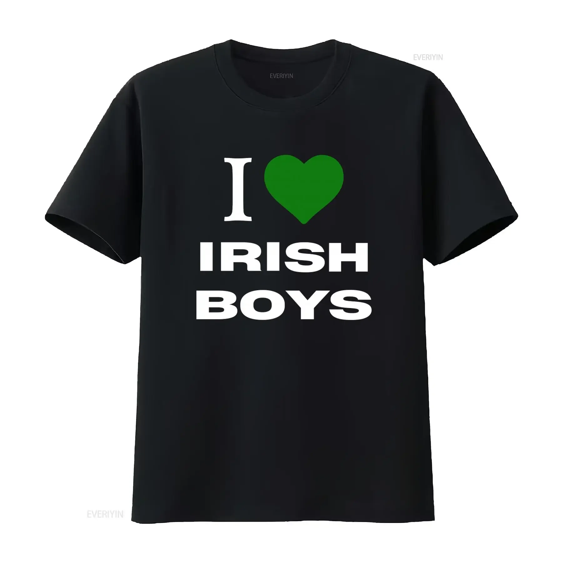 I Heart Irish Boys T Shirt Love Trendy Y2K St Patricks Day Lucky Slogan vintage Washed Soft Slightly Casual designer clothes