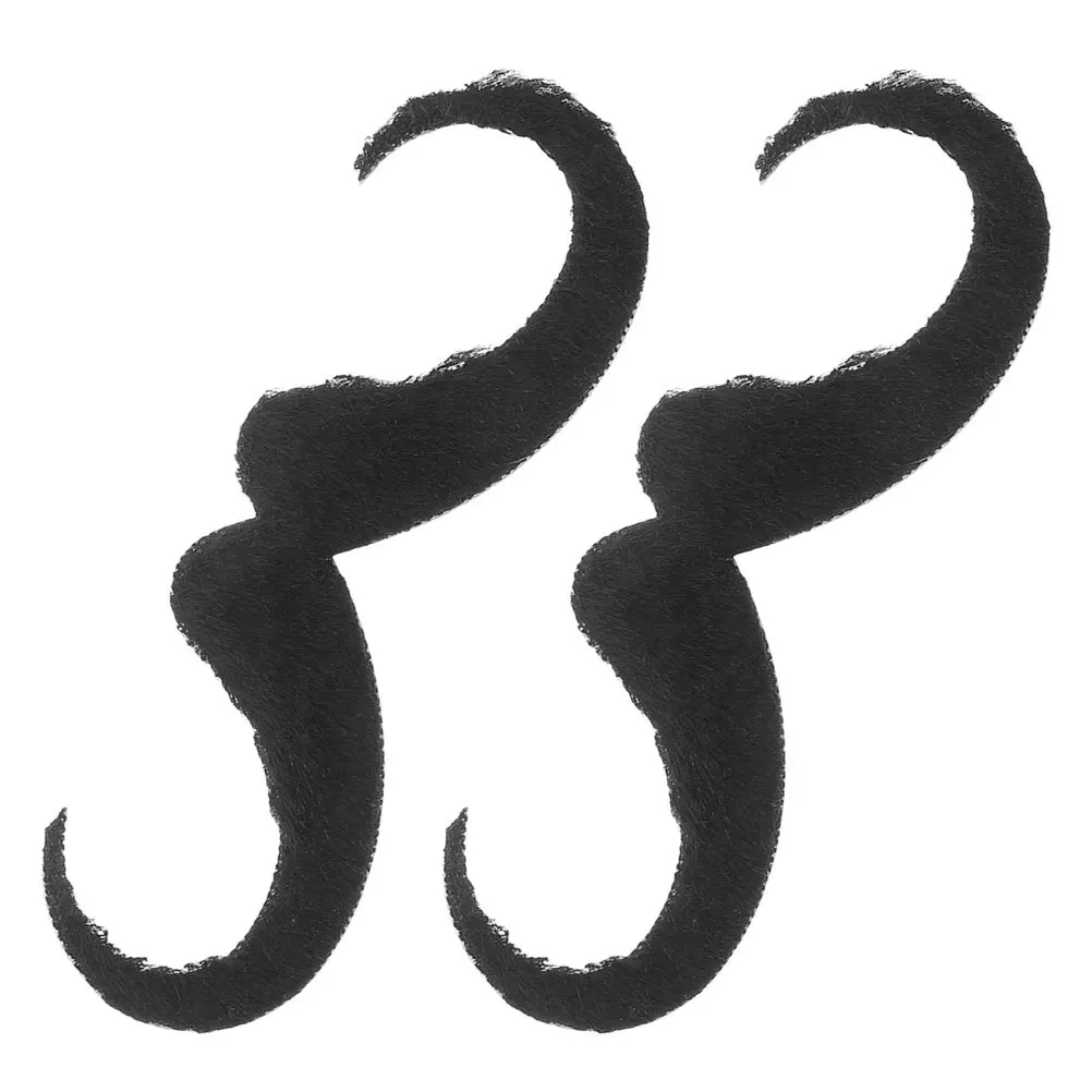 

2pcs Realistic Fake Mustache Self Adhesive Holiday Party Masquerade Costume Props Halloween Beard For Men Women Kids Cosplay