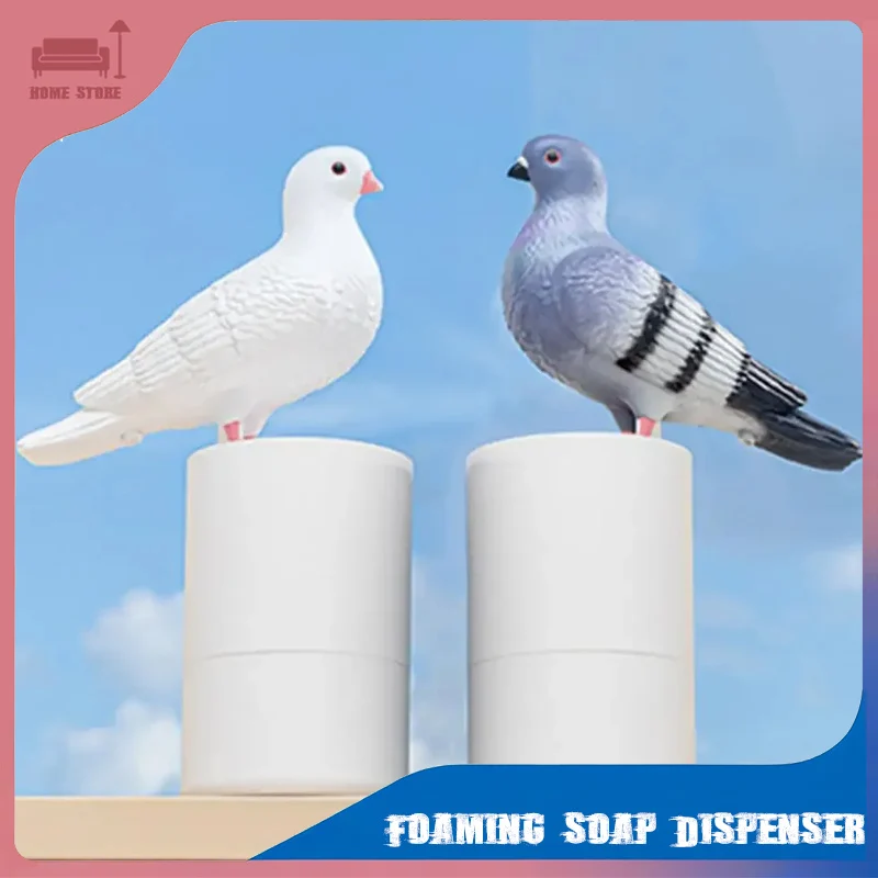 

Креативный дозатор пенящегося мыла в форме голубя, бесконтактный умный датчик, пластиковый декор для кухни, ванной комнаты, многоразовый, емкость 300 мл