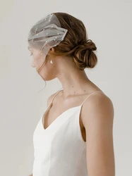 NZUK-velo de jaula para novia, accesorio para fiesta de despedida de soltera, cubierta facial para primera comunión