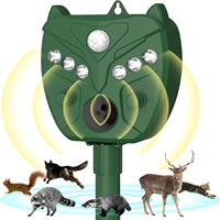 Solar Animal Repellent, Motion Sensor Flashing Light, Cat Squirrel Deer Dog Raccoon Rabbit Repellent Waterproof, for Yard Garden