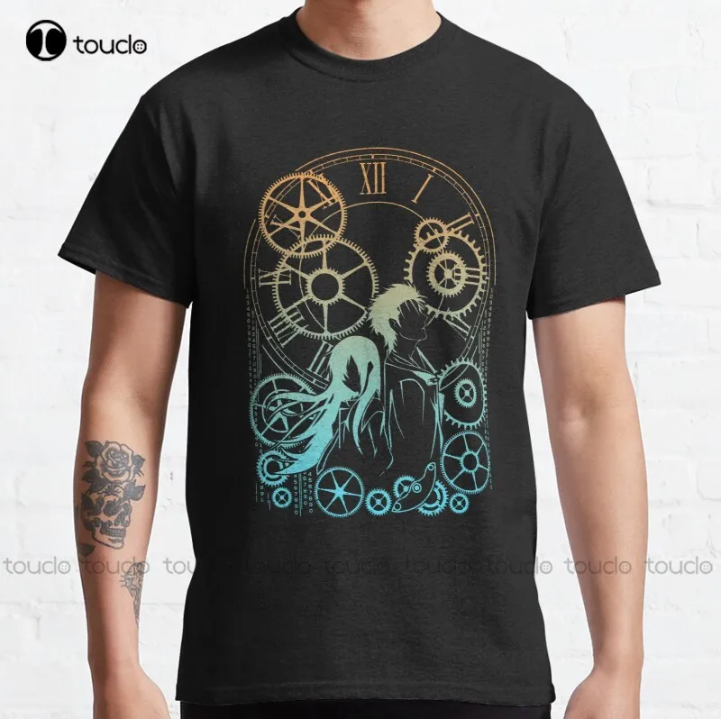 New Time Steins Gate Classic T-Shirt White Shirts For Women Men Cotton Tee Shirt S-3Xl