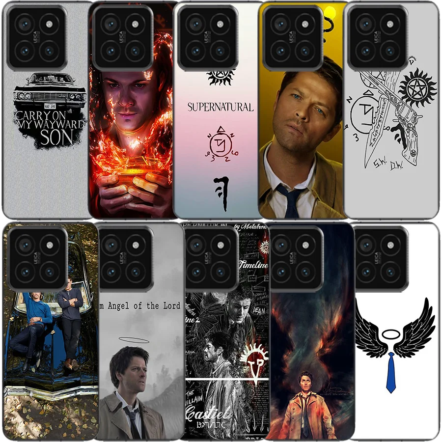 Angel Castiel Supernatural Clear Phone Case For Xiaomi Poco X6 X5 Pro X4 X3 NFC F4 GT F6 F5 F3 M5 M5S M4 M3 Pro F2 F1 TPU Patter