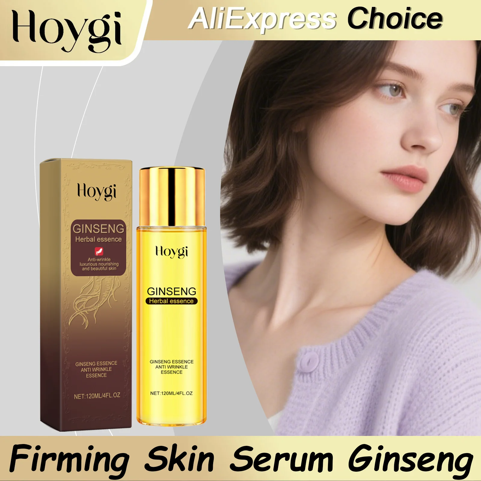 

Эссенция для лица HOYGI с женьшенем: увлажняющая, разглаживающая сыворотка для упругости кожи, тоник с женьшенем, против морщин, антивозрастной уход