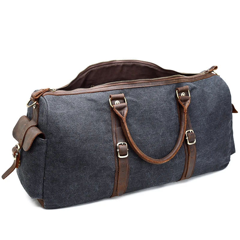 Canvas Duffle Bag Travel Weekender Bags for Men Women Carry on Overnight Bag