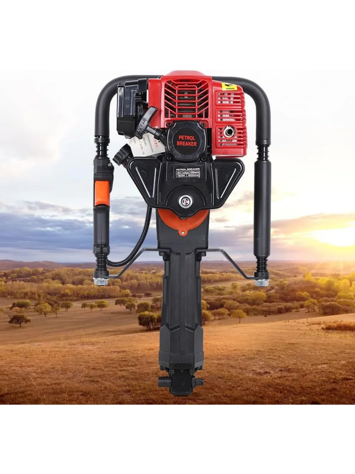 

2-тактный 52CC бензиновый копальный станок с холодным воздухом, одноцилиндровый бензиновый траммер с приводом для пилинга, траншей, разрушения камней