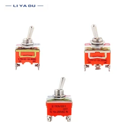 5/10pcs SPST 15A 250V 2 4 6 PIN Terminal ON OFF Toggle Switch Self-locking Reset Rocker Toggle Slide Switch KN-1322