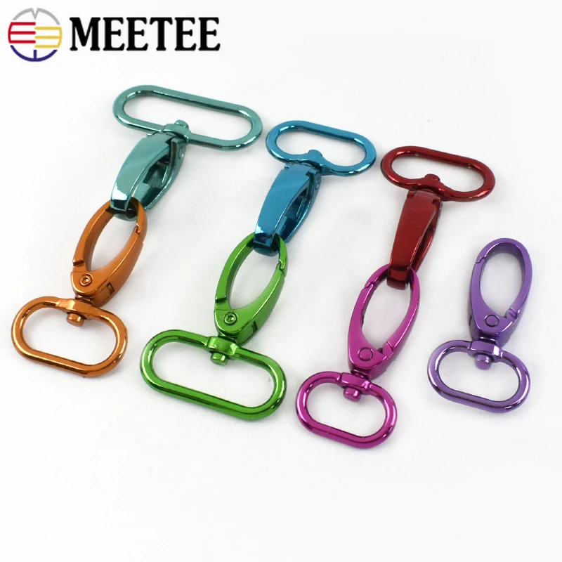 

20Pcs 20/25/32/38mm Colored Metal Lobster Buckle Rotating Clasp for Handbag Strap Buckles Keychain Hook DIY Hardware Accessories