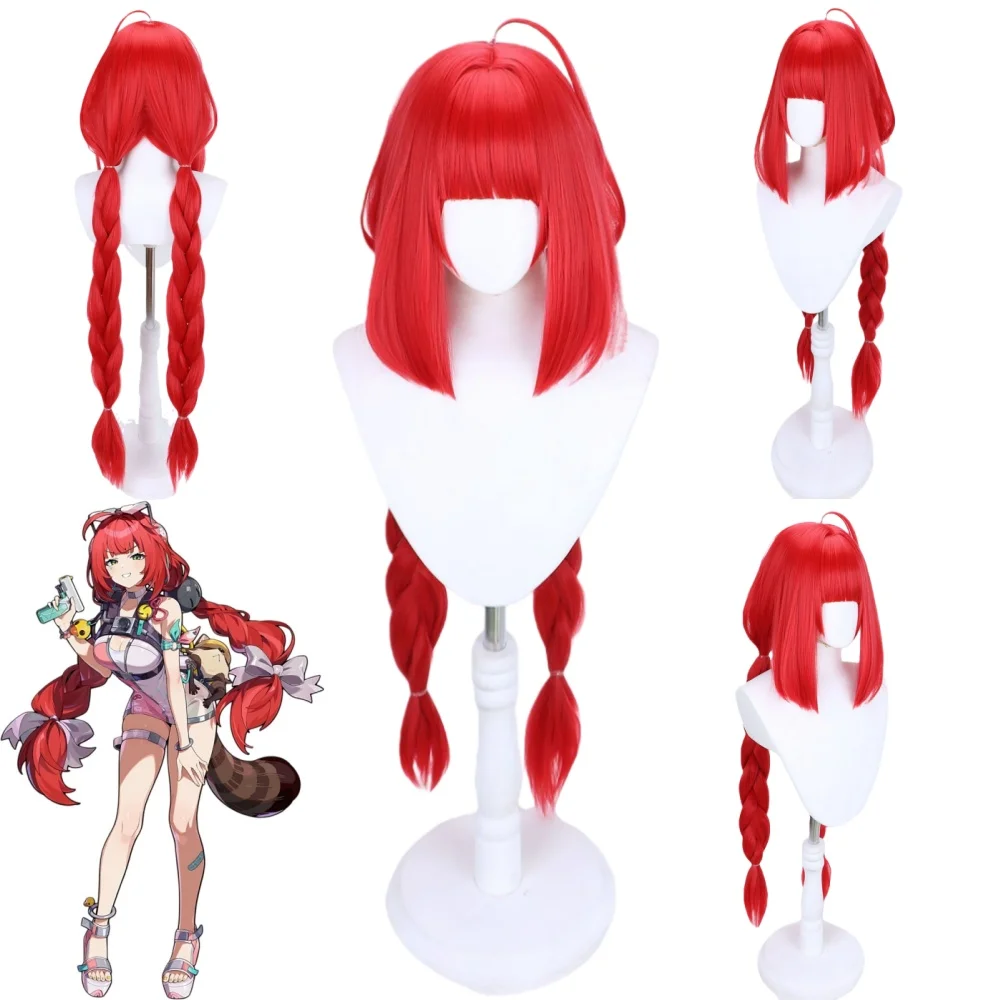

Ukinami Yuzuha Cosplay Rose Net Wig Anime Game Genshin Impact Halloween Party Prop Wigs
