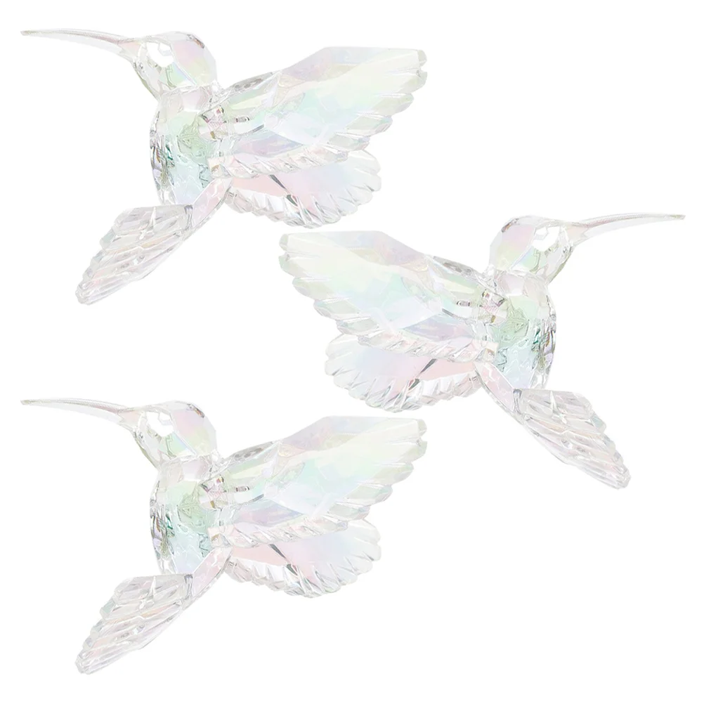 

Hummingbird Christmas Ornaments Colorful Cage Ceiling Hanging Decor Transparent Acrylic