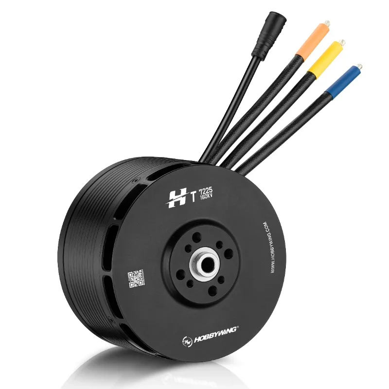 12S Hobbywing HT-7225 160KV Single Motor 30-35kg Takeoff Weight Tail Pusher Motor Is Designed for Fixed-wing Model, VTOL, UAV