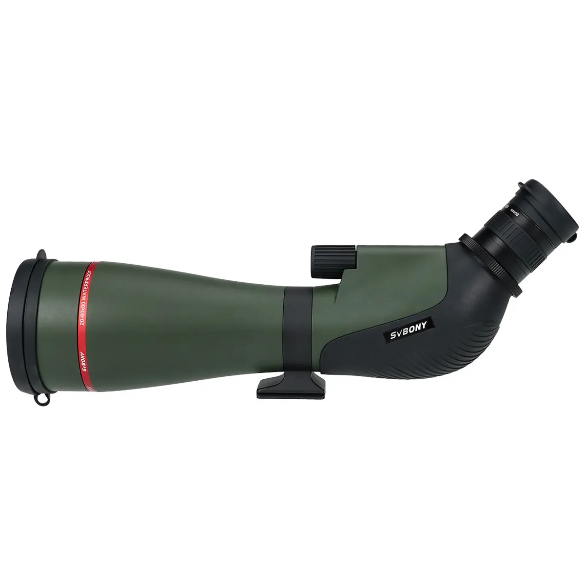 SVBONY SA412 20-60x80 mirino telescopico verde militare 45 gradi 1.25 pollici interfaccia oculare migliore ripresa