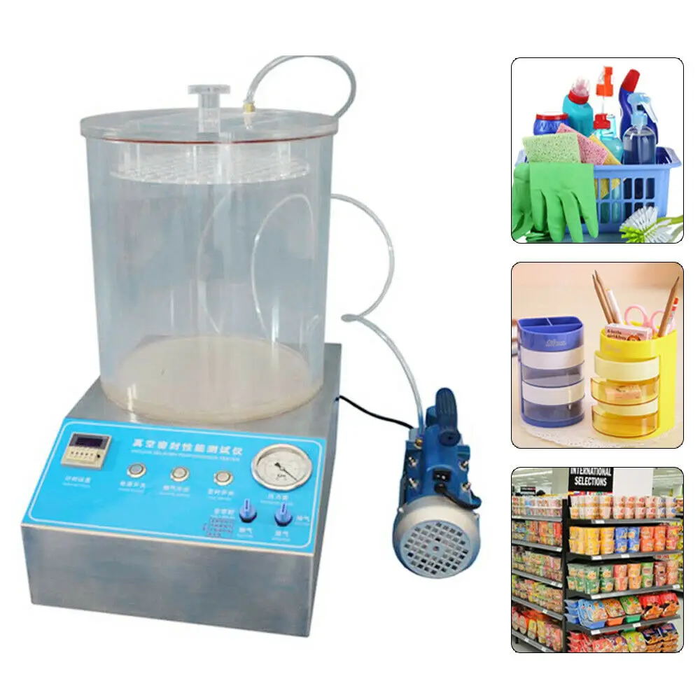 

14.5L Vacuum Leak Testing Sealing Tester for Packing Sealing Chambe with Barre & Pump for Pharmaceutical Food Medical Bottle