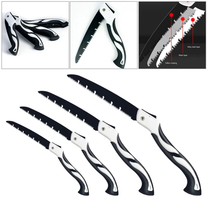 ZK30 SK5 Steel Blade Folding Saw Woodwork Hand Saw Garden Household Sawing Branches Saw Pruning Folding Saw Wood Cutting Hacksaw