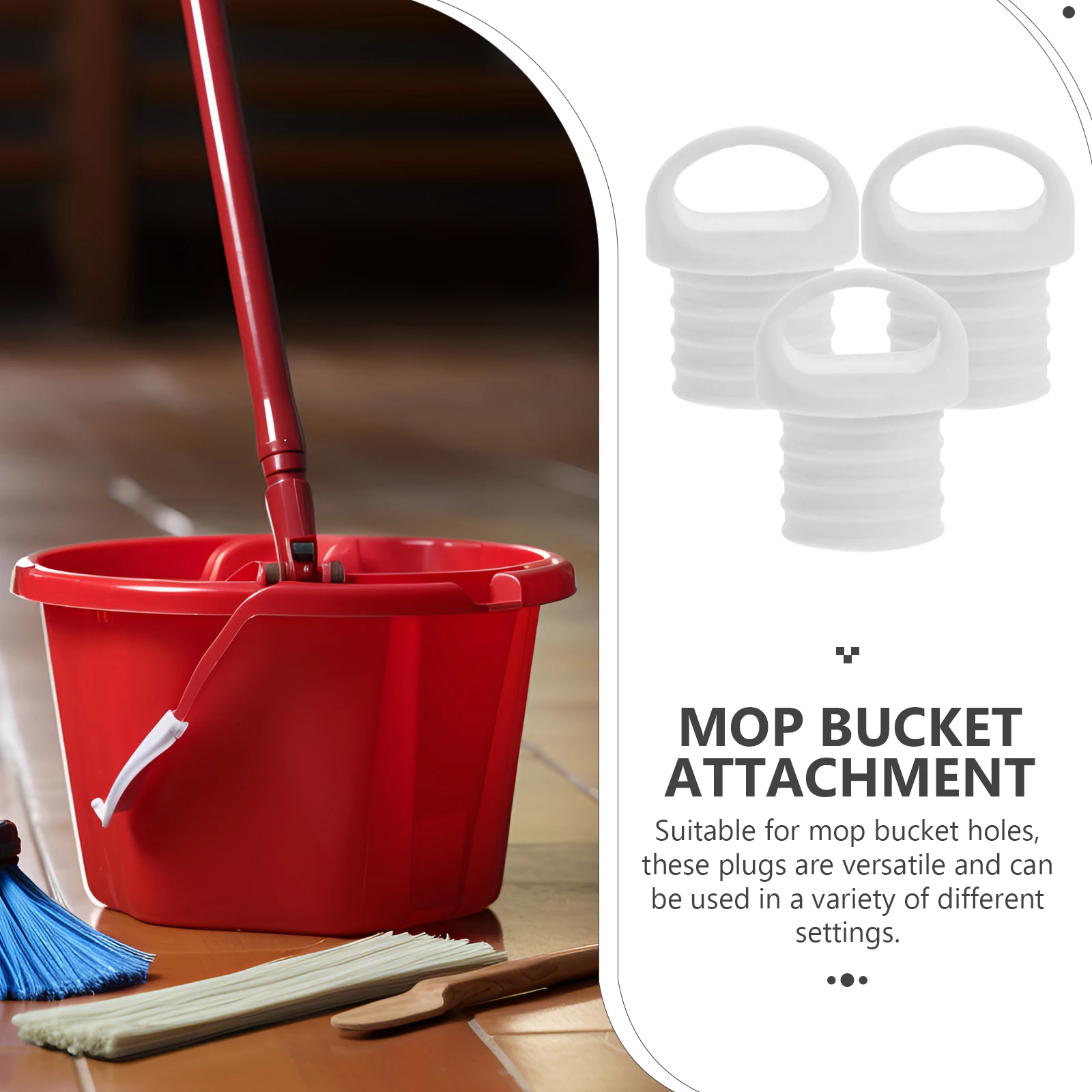 

3pcs Mop Bucket Drain Plugs Hole Covers Water Outlet Cover Attachment Parts Rubber Replacement Prevent Leakage Keep Dry