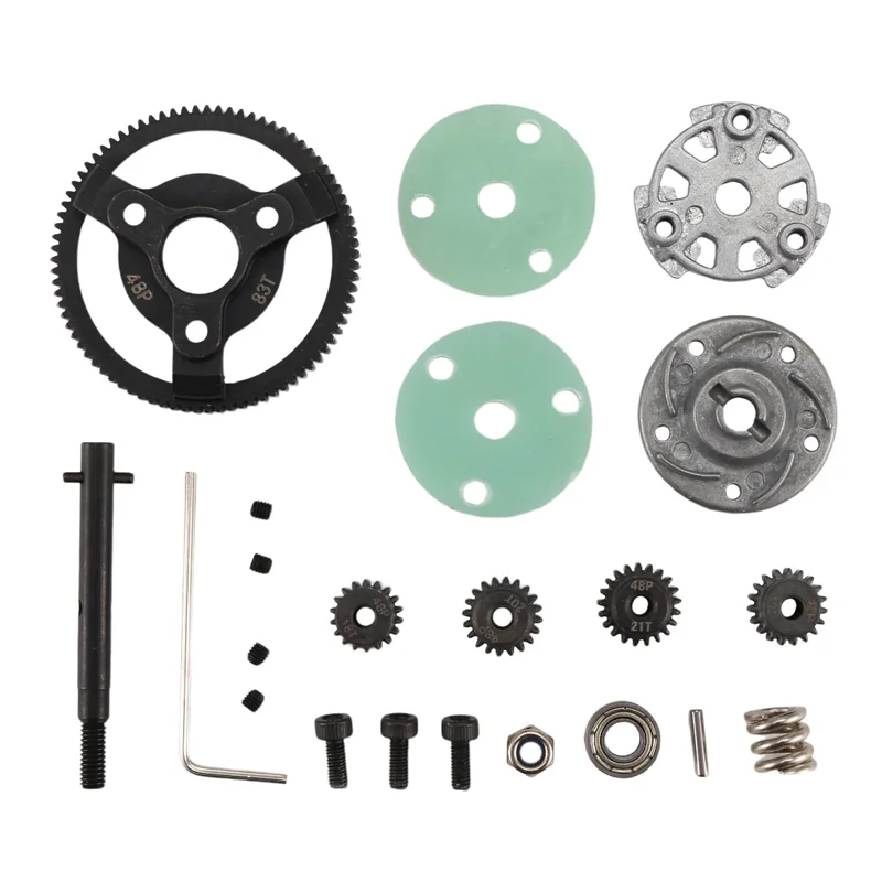 GW-Metal 0.8M 48P Spur Gear & Pinions-Gear مجموعات لـ Rustler/Slash 2Wd 1/10 RC أجزاء نموذج السيارة