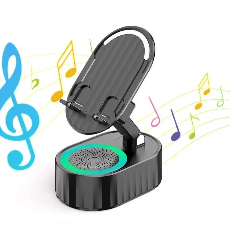 

DIAXBESTMultifunctional 5 in 1 Phone Stand, Portable & Foldable Phone Holder with Emergency Charging Function & Wireless Speaker