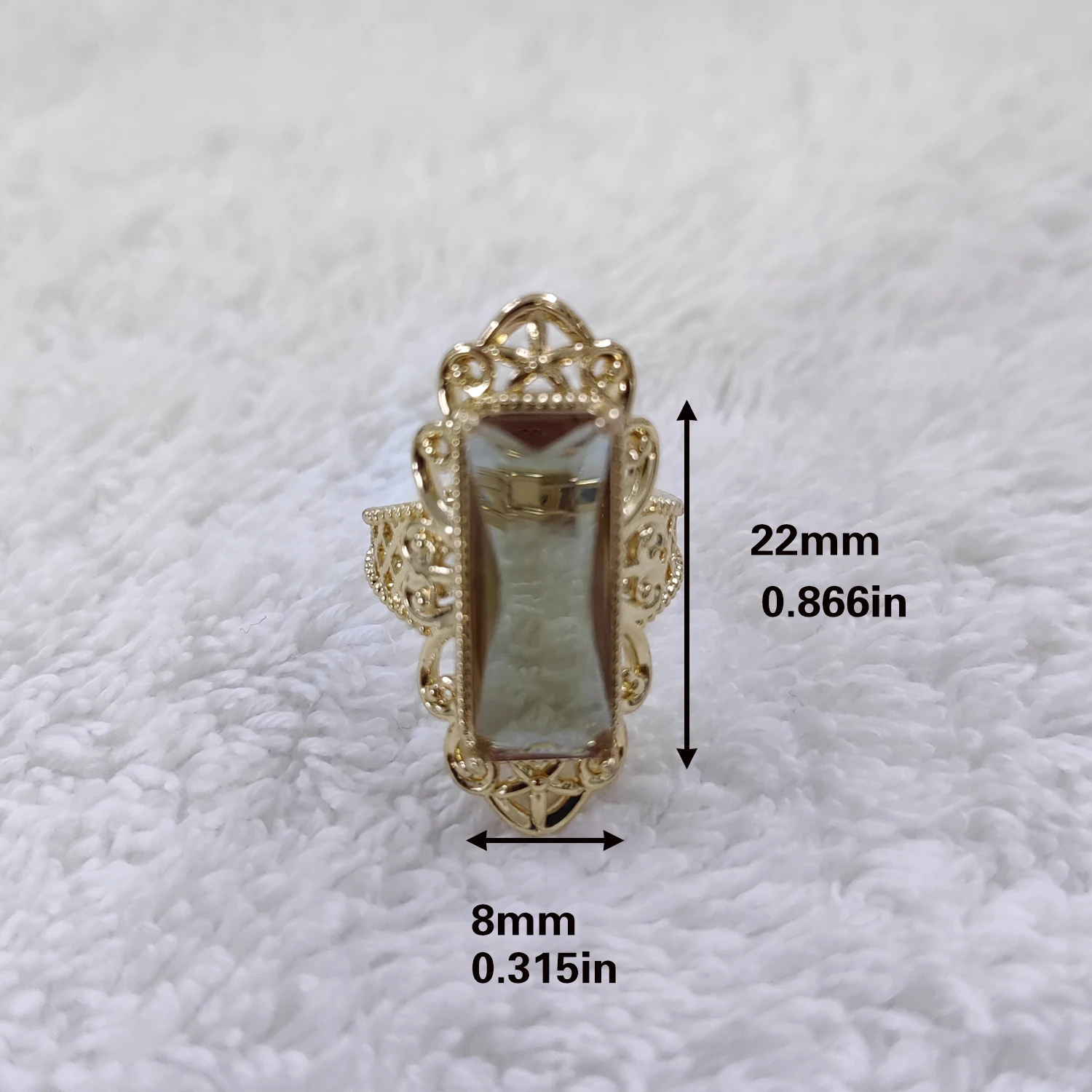 Vintage Türkischer Synthetischer Sultanit-Ring für Frauen, Farbwechselnder Ovaler Stein, Retro Kupferschmuck, Simulierte Diaspora-Farbe – Detail 3