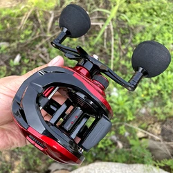 Magnetic Baitcasting Reel Fishing Ultra Light 265g 6.4 Gear Ratio 8+1BB 15KG Power Baitcaster Deep Coil Spool Big Game Wheel