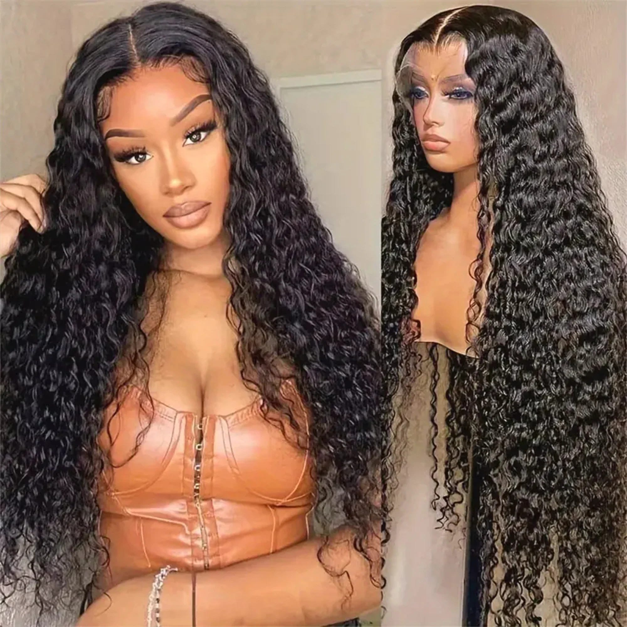 Human Hair 13x6 Lace Front Ready Glueless Wig Deep Wave To Wear And Go 5x5 Lace Closure For Women Pre cut Frontal Curly Remy