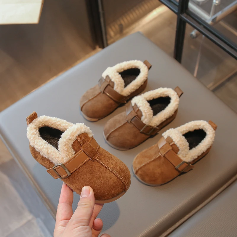 

Winter Children Cotton Shoes 2025 Girl Plush Warm Cotton Boots Children Short Snow Boots Kids Botas Lightweight Comfortable Shoe