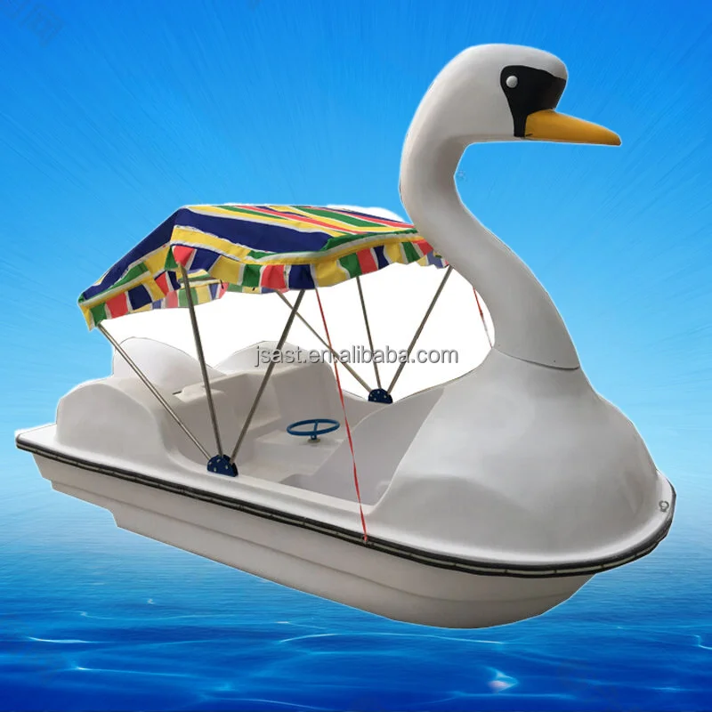 Playful and Durable White Swan Water Pedal Boat for Two: Perfect for Lake Fun pedal boat pool