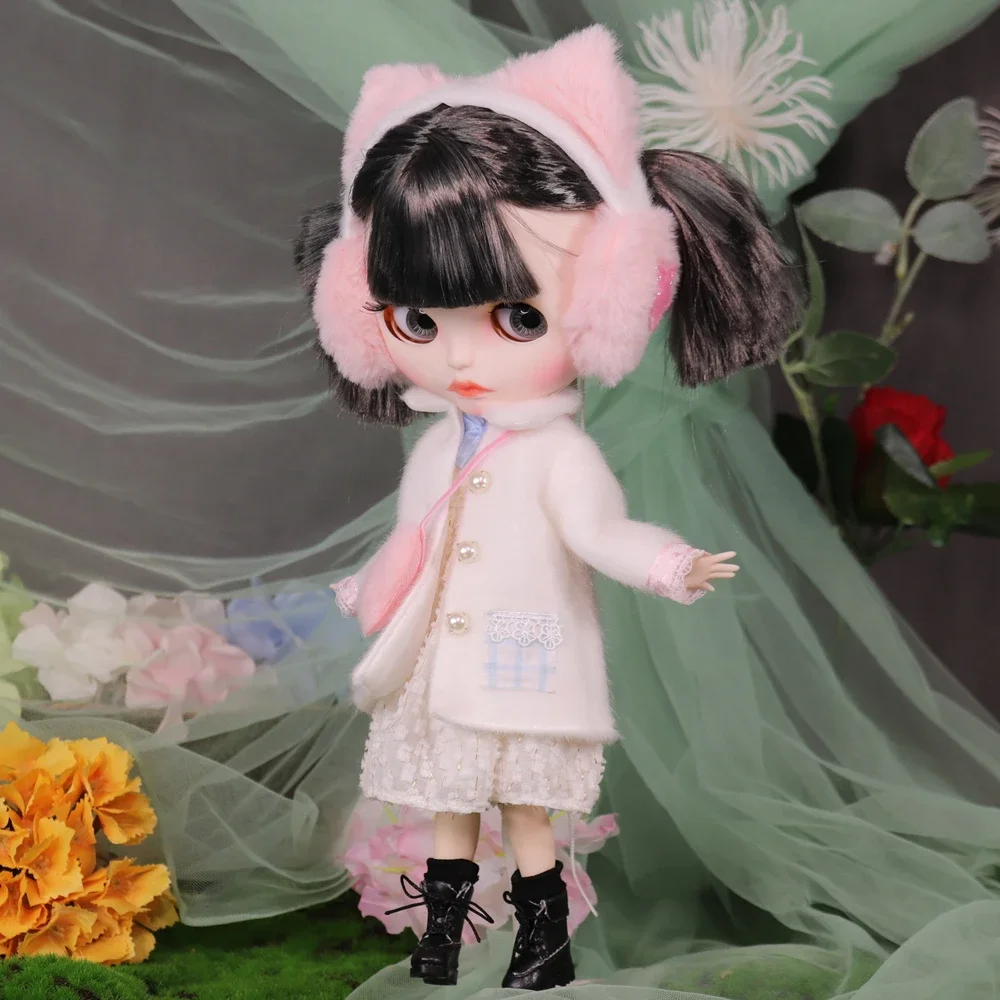 

ICY DBS Blyth Doll Fair Skin Matte Face Beep Lips Косплей, включая одежду, обувь 30 см BJD Кукла для девочек Фестивальный подарок Подарок на день рождения