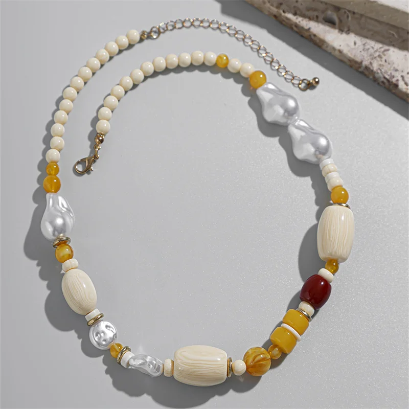 

Trendy And Fashionable Colorful Irregular Pearl Necklace For Women Men Personalized Irregular Pearl Necklace Beach Jewelry Gifts