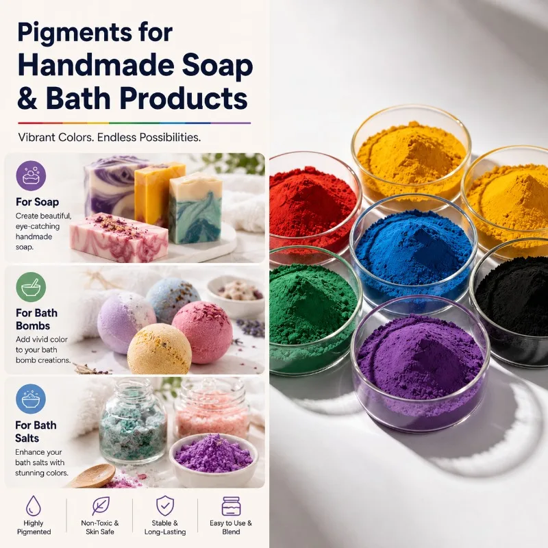 Skin Safe Color Powder for Soap Making Bath Bombs Body Scrubs Lotion Bars Lip Balms Natural Handmade Cosmetic DIY
