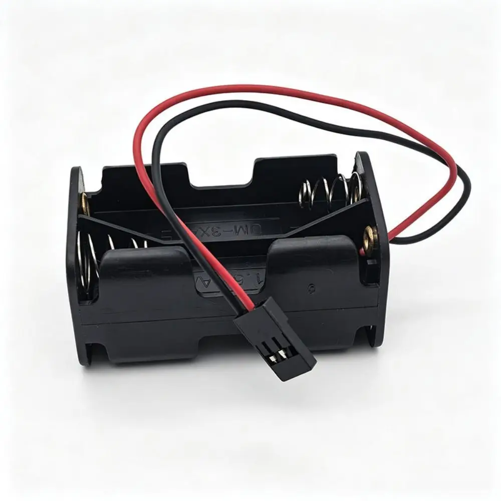 1/2/4pcs need 4 Cell 1.5V AA Battery AA Battery Holder Case Battery not included Black JR Connector Cable Plastic 6V Battery Box