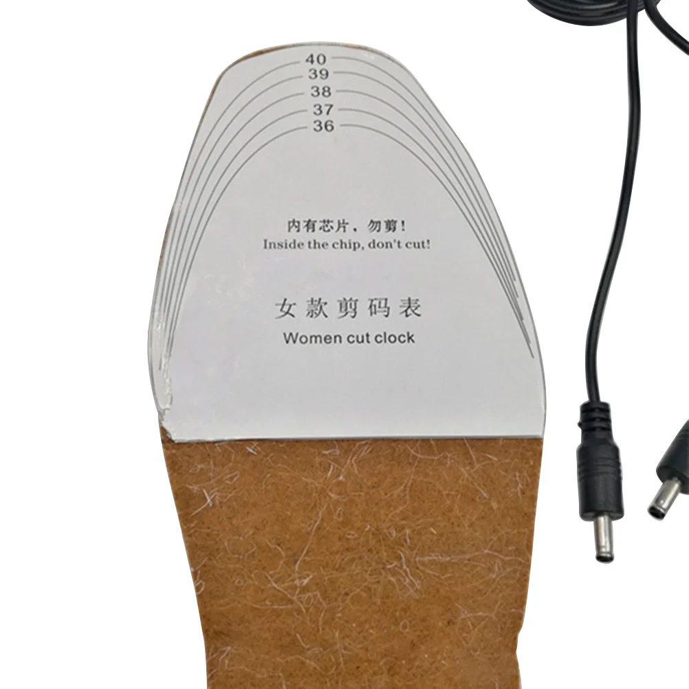 

NOLITOY Heated Insoles for Women Winter Warm USB Shoe Inserts Heating Pads Size L Fast Heat