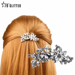 1PC Women's Rhinestone Crystal Hair Clip Hairpins Comb Flower mariage Bride Bridesmaid Wedding Party Hair Jewelry Accessories