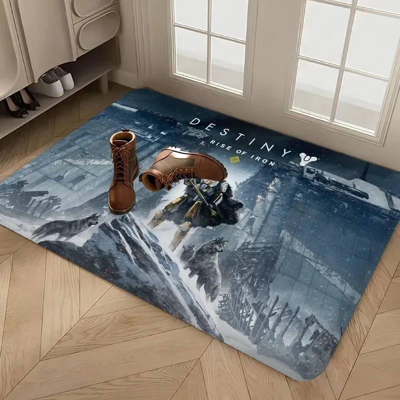 Fate 2 Iron Banner Rise Sci Fi Game Personality Trendy Non Slip Flannel Floor Mat Home Decor Carpet Rug