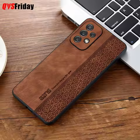 Luxury TPU Leather Hybrid Case For Samsung Galaxy S22 S23 S24 Ultra S23 S21 FE A53 A54 A52 A55 A35 A15 5G Shockproof Phone Cover