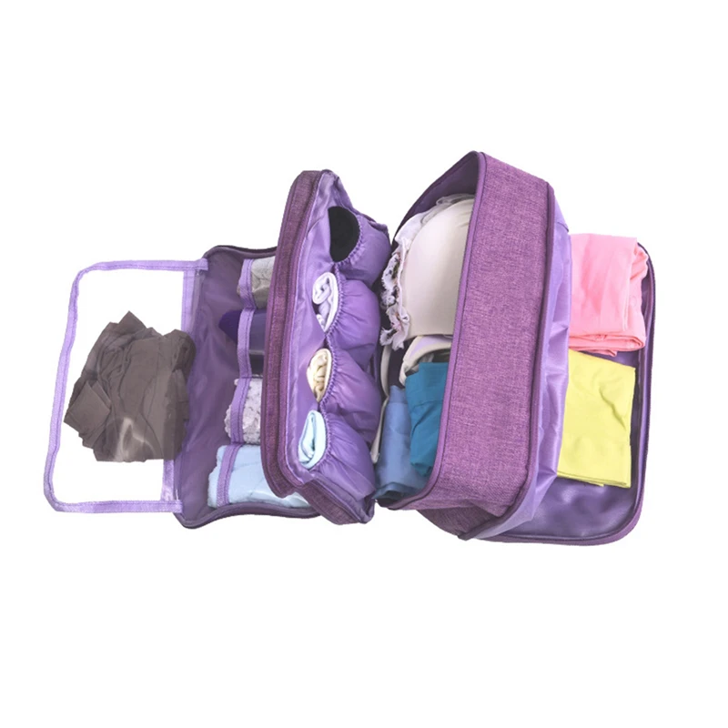 Ladies Underwear Travel Bag Suitcase Organizer Cosmetic Bag Luggage Organizer For Lingerie Makeup Organizer Bags Oxford Cloth