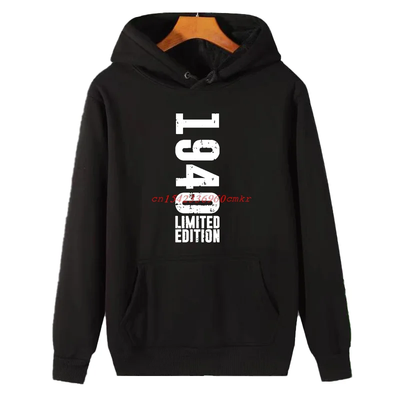 Fashion Winter Essentials Hoodie Made In 1940 Birthday Gifts Graphic Hooded Sweatshirts Thick Sweater Men's Winter Sweater