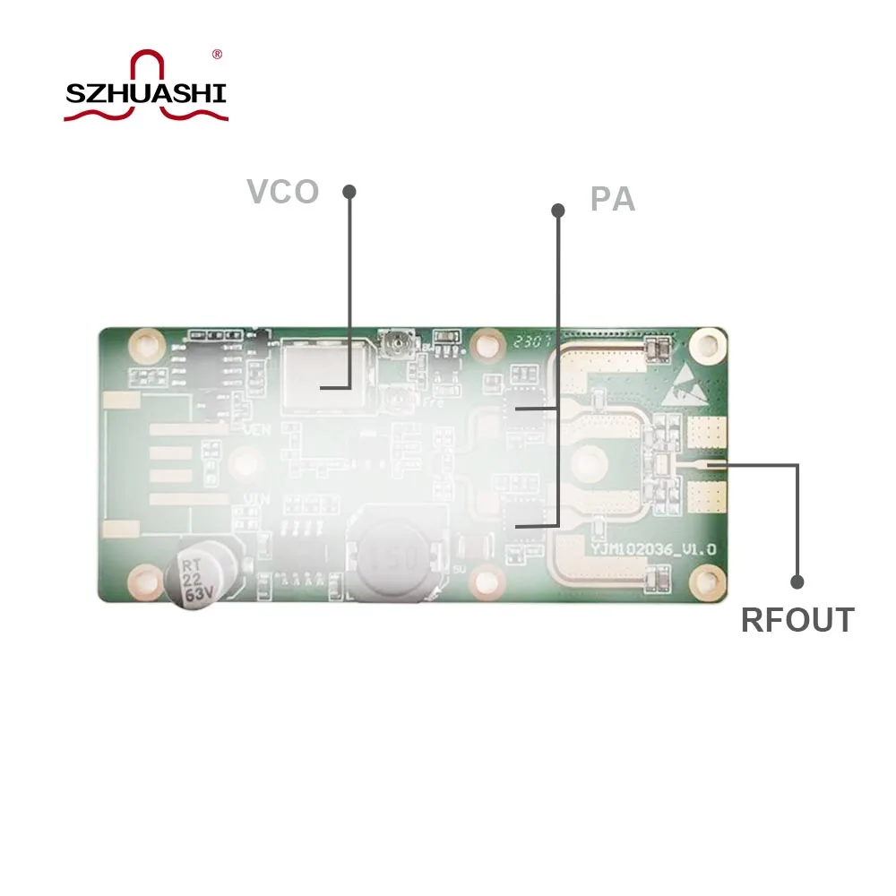 SZHUASHI 2.6G, 37dBm, 5W, 5000mW,Sweep Signal Source, PCBA Boards,Customizable,For signal 2500-2700MHz , YJM182736_2527