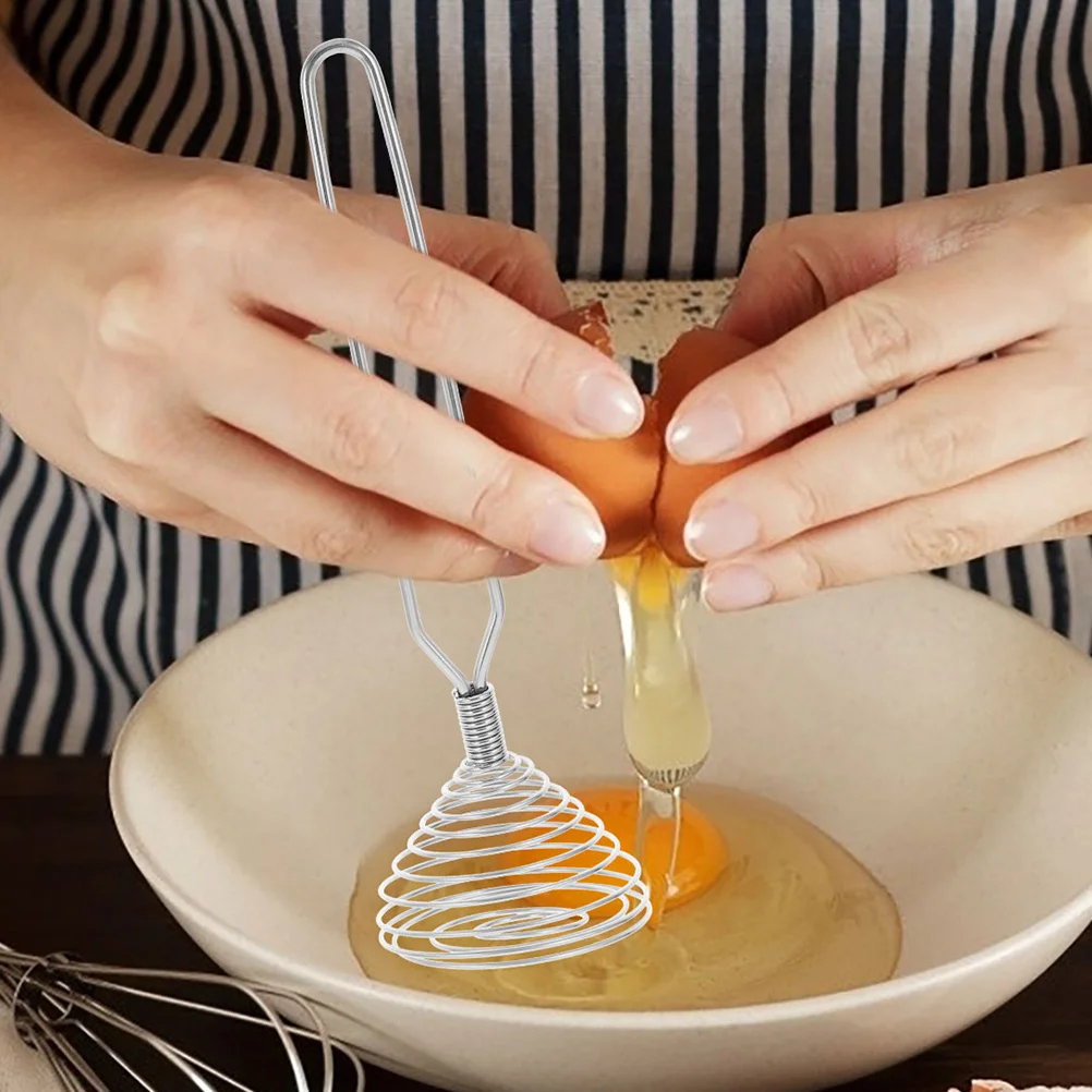 

2Pcs Easy Operate Stainless Steel Egg Whisk Press Style Blender for Perfectly Blended Eggs Egg Whisk Kitchen Supplies